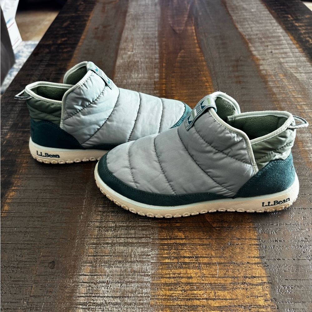 LL Bean Mountain Classic Quilted Ankle Boot Aqua and Turquoise Size 7 - Picture 3 of 9